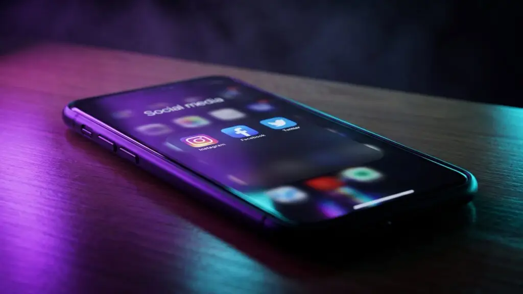 Social media apps on a smartphone