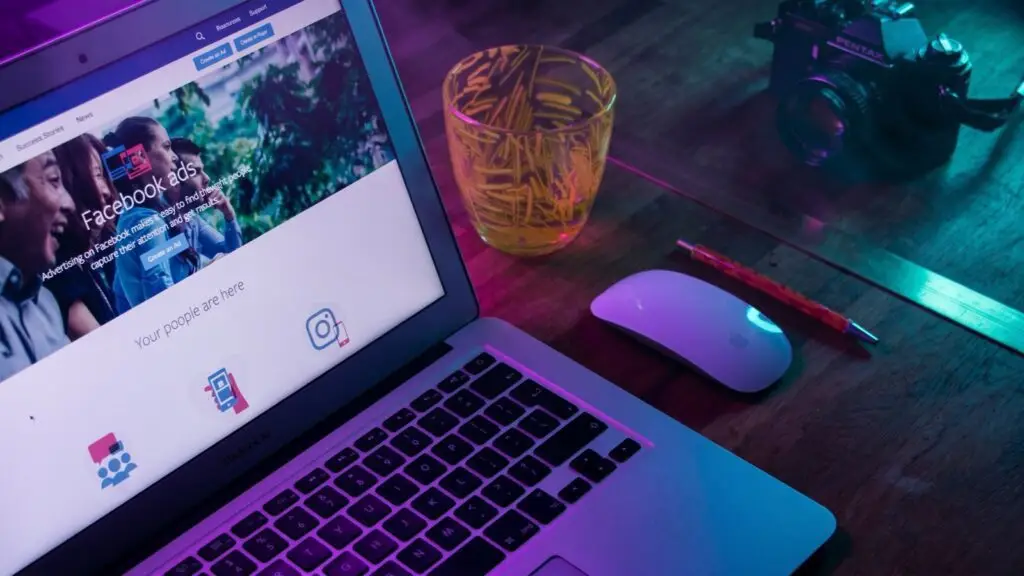 Digital advertising analytics on a laptop
